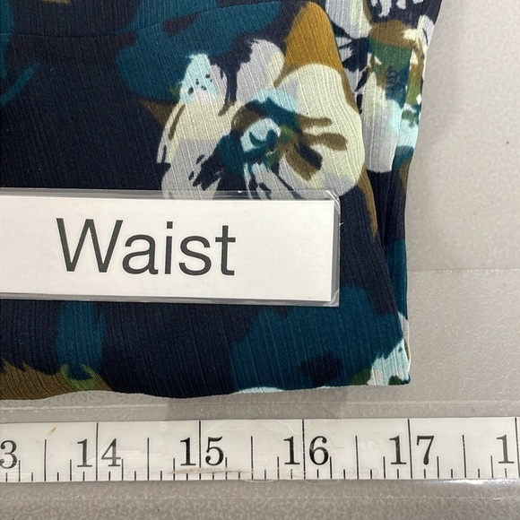 Cabi Dress Women's X Small XS Blue Pirouette Floating Flowers Midi Long Sleeve - Picture 14 of 16